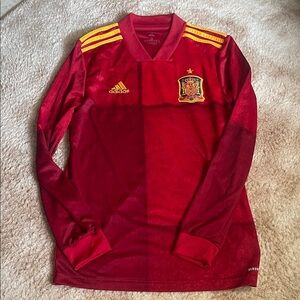Adidas Spain 2019 Home Soccer Jersey.